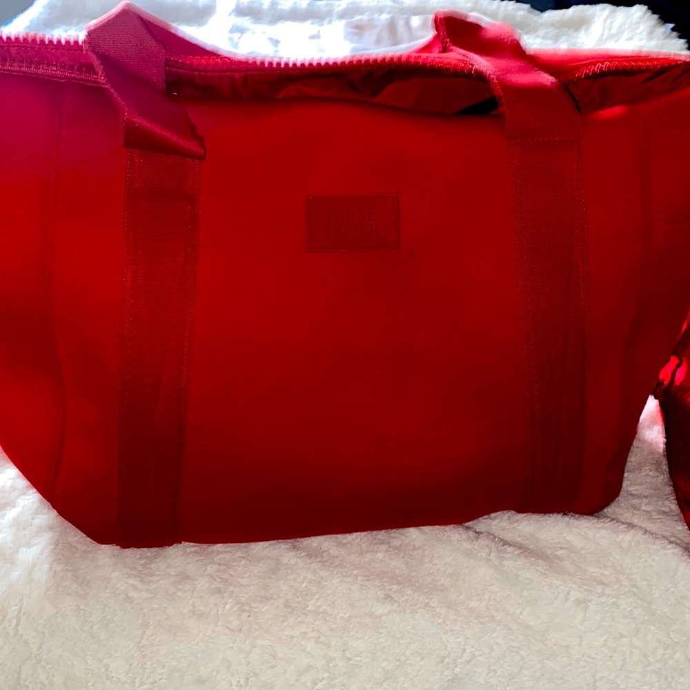 Dagne Dover Red Duffle Bag Extra Large